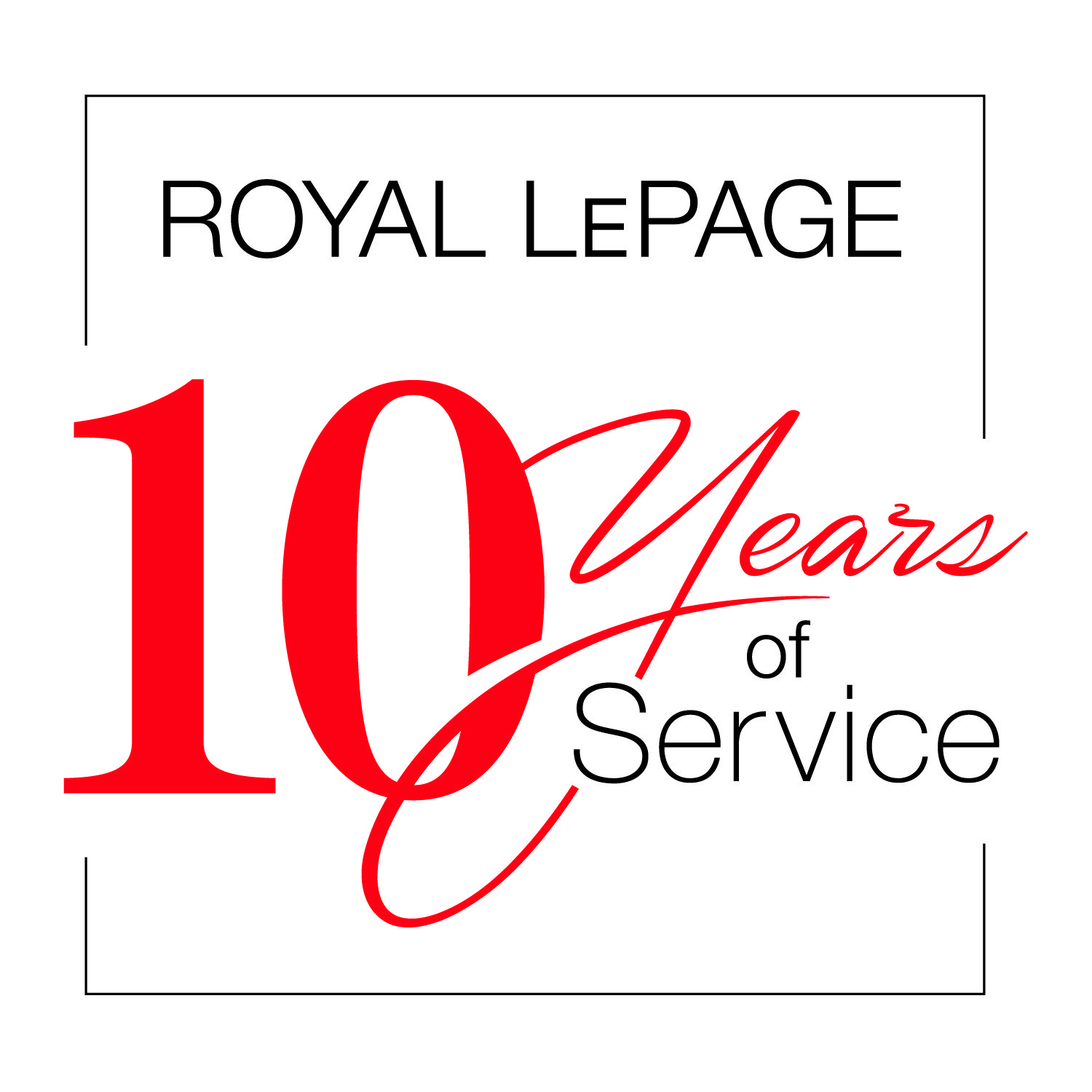 Royal LePage 10 Years of Service Award